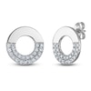 Thumbnail Image 2 of Diamond Circle Stud Earrings 1/3 ct tw Sterling Silver