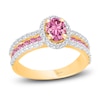 Thumbnail Image 1 of Kallati Oval-Cut Natural Pink Sapphire & Diamond Ring 1/2 ct tw 14K Yellow Gold