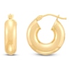 Thumbnail Image 3 of Chunky Hoop Earrings 10K Yellow Gold 16mm