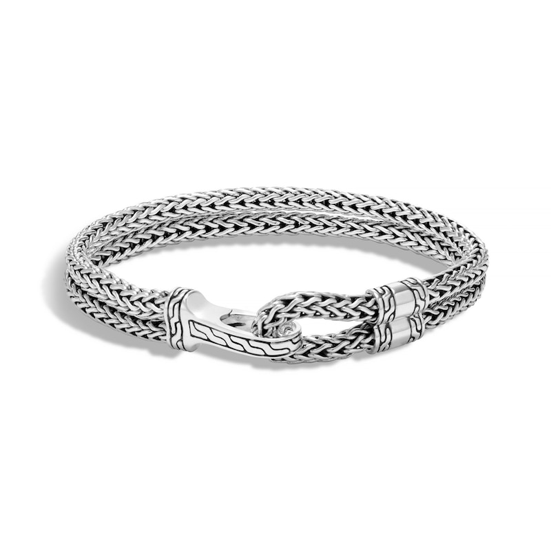 John Hardy Sterling Silver Classic Chain Bracelet with Diamond Clasp