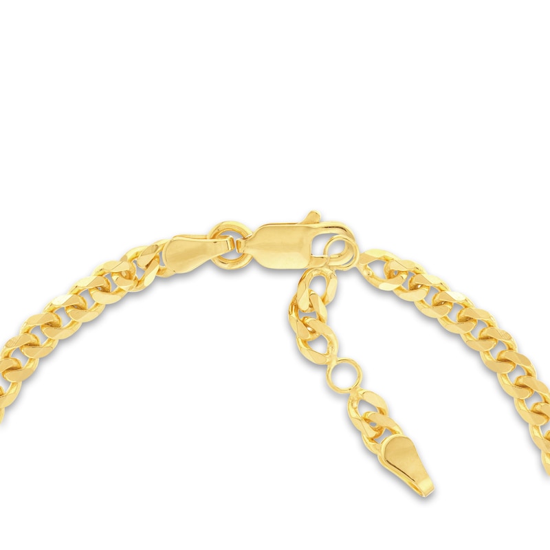 Main Image 3 of &quot;MOM&quot; Curb Bracelet 14K Yellow Gold 6.7&quot; Adj.