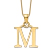 Thumbnail Image 1 of Initial M Necklace 14K Yellow Gold 18&quot;