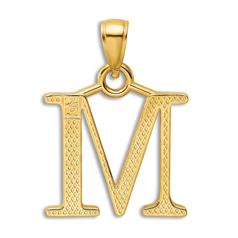 Main Image 3 of Initial M Necklace 14K Yellow Gold 18&quot;