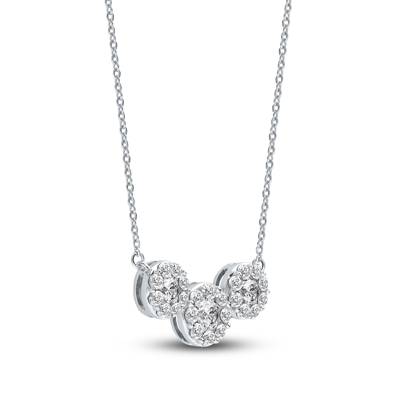 Shy Creation Diamond Necklace 1/8 ct tw 14K White Gold SC55002695