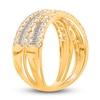 Thumbnail Image 2 of Kallati Diamond Ring 3/4 ct tw Round/Baguette 14K Yellow Gold