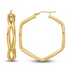 Thumbnail Image 1 of Geometric Hoop Earrings 14K Yellow Gold