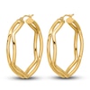 Thumbnail Image 2 of Geometric Hoop Earrings 14K Yellow Gold