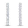 Thumbnail Image 1 of Diamond Hoop Earrings 7 ct tw Round 14K White Gold