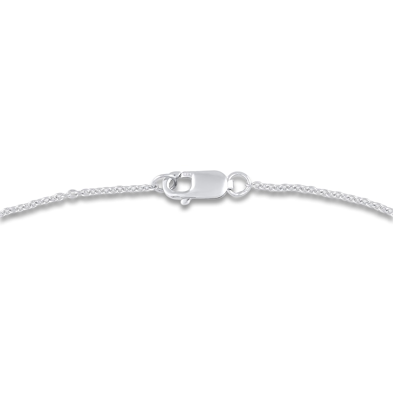 Main Image 3 of Diamond Butterfly Station Bracelet 1/8 ct tw Round 10K White Gold