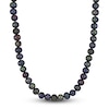 Thumbnail Image 0 of Men's Black Freshwater Cultured Pearl Necklace Sterling Silver 20"