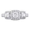 Thumbnail Image 3 of Diamond Engagement Ring 1-1/4 ct tw Princess/Round 14K White Gold