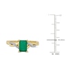 Thumbnail Image 3 of Natural Emerald Ring 1/20 ct tw Diamonds 14K Yellow Gold