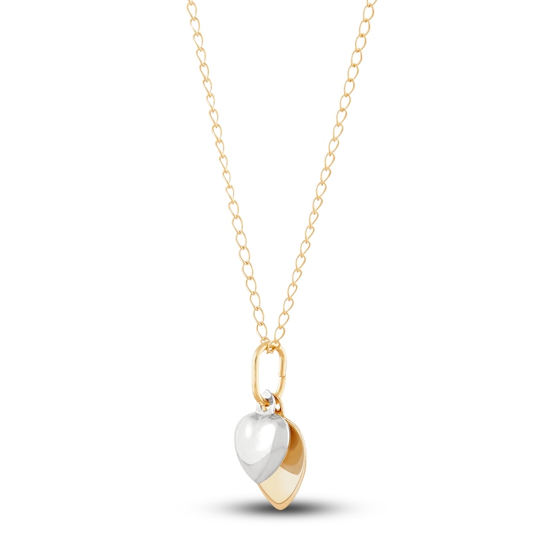 Children's Heart Necklace 14K Two-Tone Gold