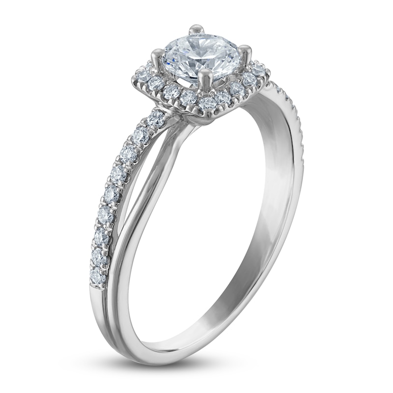 Main Image 2 of Round Diamond Engagement Ring 1 ct tw 14K White Gold