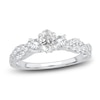 Thumbnail Image 1 of Diamond Twist Engagement Ring 1 ct tw Oval/Round 14K White Gold