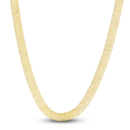 Multi-Row Bismark Chain Necklace 14K Yellow Gold 16&quot; 7.0mm