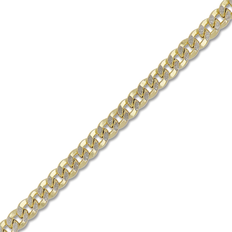 Main Image 2 of Semi-Solid Curb Chain Necklace 14K Yellow Gold 22&quot; 11.2mm