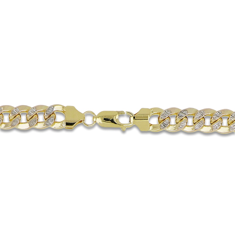 Main Image 3 of Semi-Solid Curb Chain Necklace 14K Yellow Gold 22&quot; 11.2mm