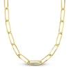 Thumbnail Image 1 of High-Polish Oval Link Necklace 14K Yellow Gold 24&quot; 7mm