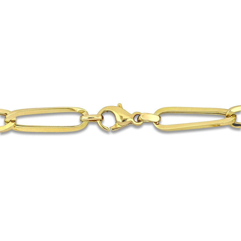 Main Image 2 of High-Polish Oval Link Necklace 14K Yellow Gold 24&quot; 7mm