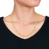 Thumbnail Image 4 of High-Polish Oval Link Necklace 14K Yellow Gold 24&quot; 7mm