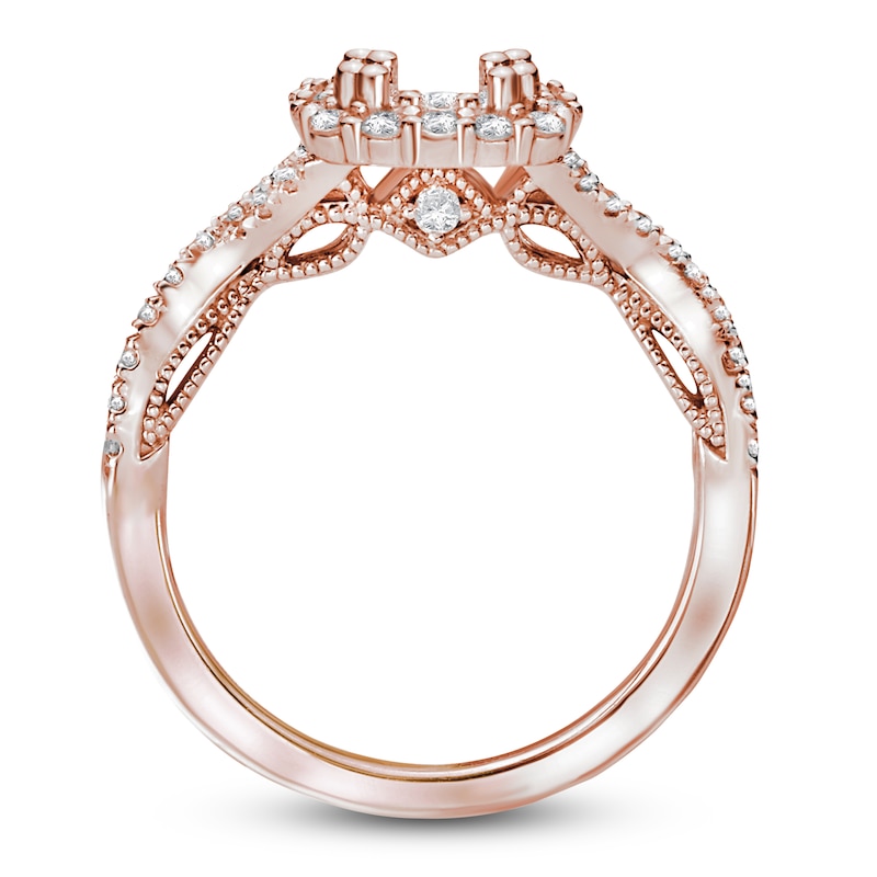 Main Image 2 of Diamond Engagement Ring Setting 1/2 ct tw Round 14K Rose Gold