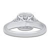Thumbnail Image 2 of Princess & Round-Cut Diamond Halo Ring 1-1/5 ct tw 14K White Gold