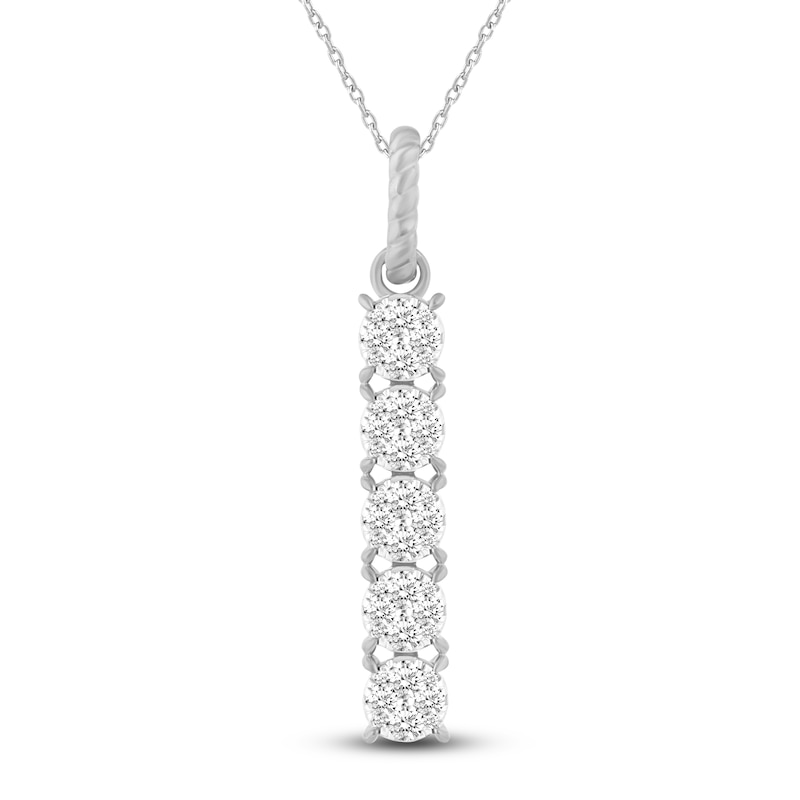 Main Image 1 of Diamond Pendant Necklace 3/4 ct tw 14K White Gold