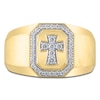 Thumbnail Image 2 of Men's Diamond Cross Ring 1/3 ct tw 14K Yellow Gold