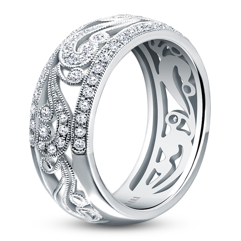 Main Image 2 of Kirk Kara Diamond Scroll Ring 3/8 ct tw 14K White Gold