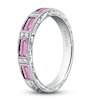 Thumbnail Image 1 of Kirk Kara Natural Pink Sapphire & Diamond Wedding Band 1/20 ct tw Platinum