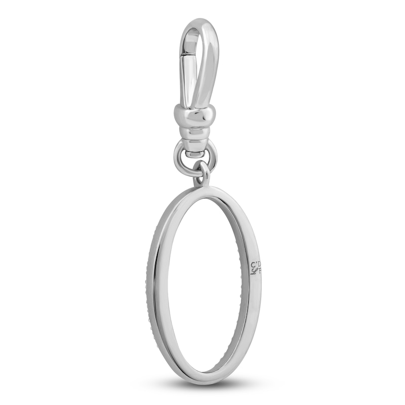 Charm'd by Lulu Frost Diamond Letter O Charm 1/10 ct tw Pavé Round 10K White Gold