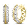 Thumbnail Image 1 of Men's Diamond Knife-Edge Two-Row Hoop Earrings 1 ct tw 10K Yellow Gold