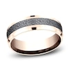 Thumbnail Image 1 of Men's Ottoman Pattern Comfort-Fit Wedding Band 7mm 14K Rose Gold & Matte Dark Gray Tantalum