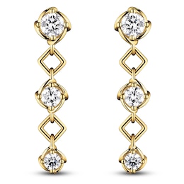 Matinee by A Link Diamond Graduated Abbracci Drop Earrings 1/2 ct tw 18K Yellow Gold