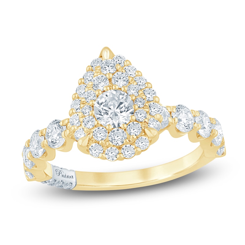 Main Image 1 of Pnina Tornai Multi-Diamond Pear-Shaped Engagement Ring 2 ct tw 14K Yellow Gold