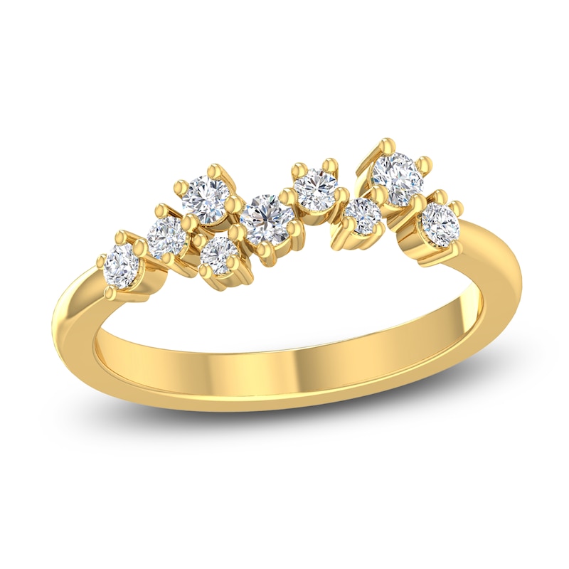 Diamond Scatter Anniversary Ring 1/4 ct tw 14K Yellow Gold