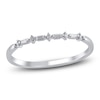 Thumbnail Image 1 of Certified Diamond Baguette & Round-Cut Anniversary Ring 1/15 ct tw 14K White Gold