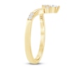 Thumbnail Image 1 of Certified Diamond Marquise & Round-Cut Contour Anniversary Ring 1/10 ct tw 14K Yellow Gold