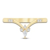 Thumbnail Image 2 of Certified Diamond Marquise & Round-Cut Contour Anniversary Ring 1/10 ct tw 14K Yellow Gold