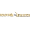 Thumbnail Image 2 of Men's Diamond Cross Miami Curb Chain Bracelet 1/10 ct tw 10K Yellow Gold 8.5"
