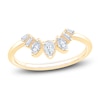 Thumbnail Image 1 of Pear, Marquise & Baguette-Cut Diamond Contour Ring 1/5 ct tw 14K Yellow Gold