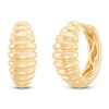 Thumbnail Image 2 of Scalloped Huggie Hoop Earrings 10K Yellow Gold