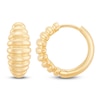 Thumbnail Image 3 of Scalloped Huggie Hoop Earrings 10K Yellow Gold