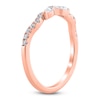 Thumbnail Image 1 of Certified Marquise-Cut and Round Diamond Twist Anniversary Ring 1/3 ct tw 14K Rose Gold