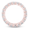 Thumbnail Image 2 of Certified Emerald-Cut Diamond Eternity Band 5-3/4 - 6-7/8 ct tw 14K Rose Gold