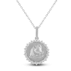 Thumbnail Image 1 of Diamond Zodiac Aquarius Medallion Necklace 1/3 ct tw Sterling Silver 18&quot;