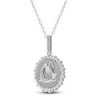 Thumbnail Image 2 of Diamond Zodiac Aquarius Medallion Necklace 1/3 ct tw Sterling Silver 18&quot;