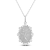 Thumbnail Image 1 of Daffodil Birth Flower Diamond Necklace 1/4 ct tw Sterling Silver 18&quot;