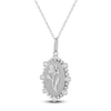 Thumbnail Image 2 of Daffodil Birth Flower Diamond Necklace 1/4 ct tw Sterling Silver 18&quot;